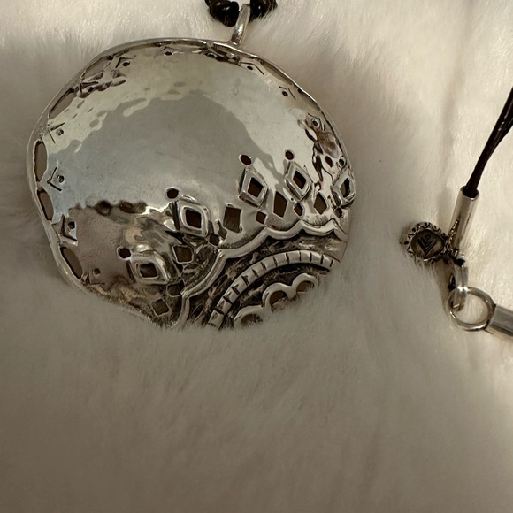 Stunning Silpada Prince and the Pauper leather and sterling silver necklace - Picture 3 of 6